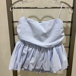 Light Blue tube top with peplum!